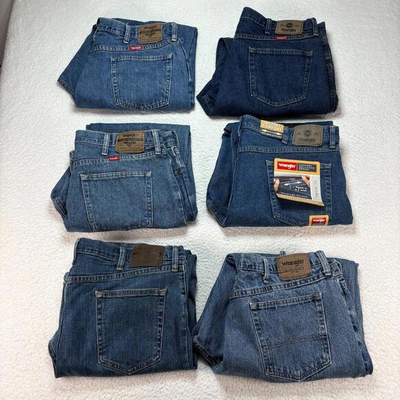 Lot of 6 Wrangler Levi's Dickies Jeans Men's 40